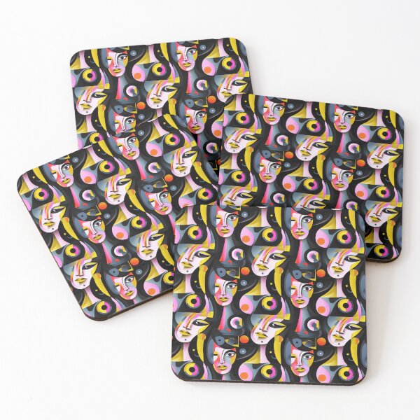 Item preview, Cubist woman designed and sold by Alessandro Remo Mazzoni Remotextiles.