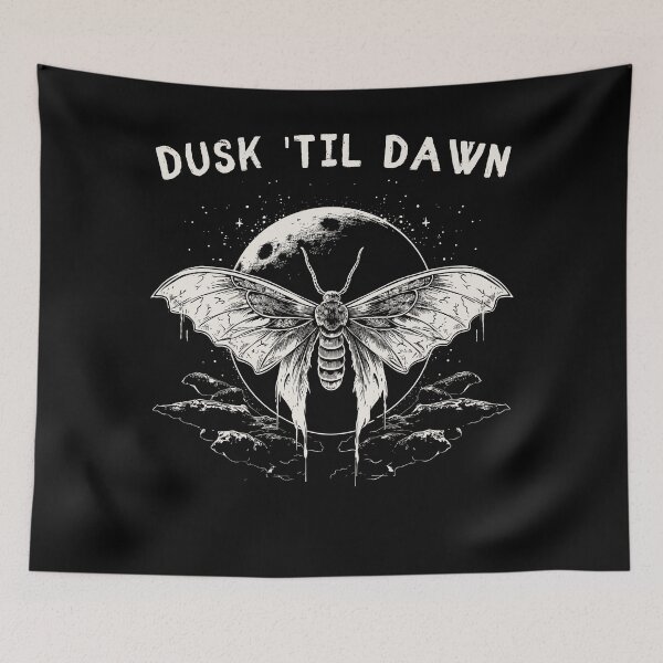 Item preview, Moth With Cobweb Wings And Moon Dusk Till Dawn Gothic Styled designed and sold by CosyTeal.