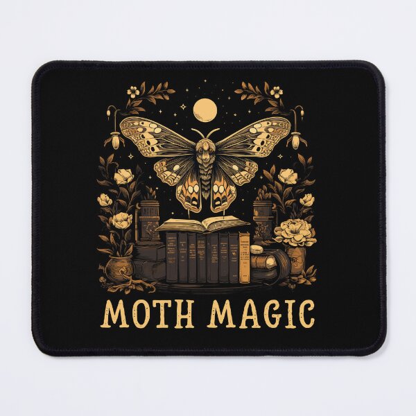 Item preview, Moth With Flowers And Books Moth Magic Gothic Styled designed and sold by CosyTeal.