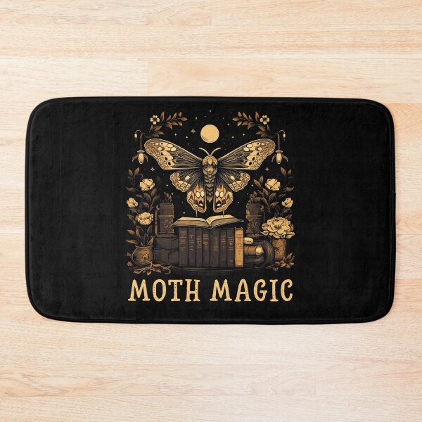 Item preview, Moth With Flowers And Books Moth Magic Gothic Styled designed and sold by CosyTeal.