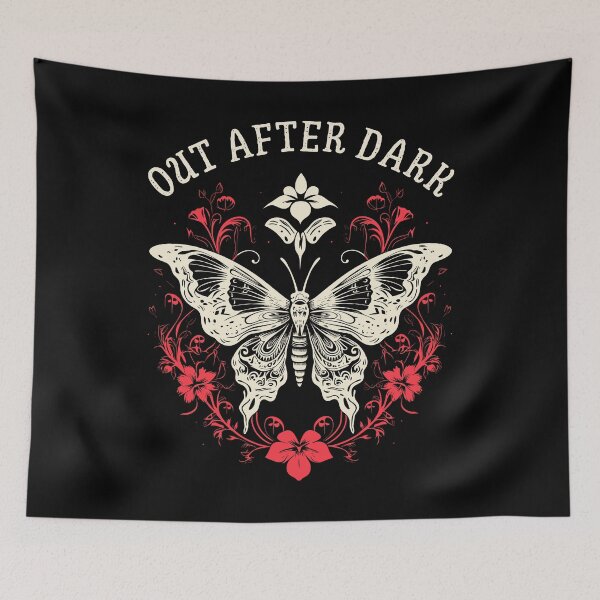 Item preview, Moth With Flowers Out After Dark Gothic Styled designed and sold by CosyTeal.