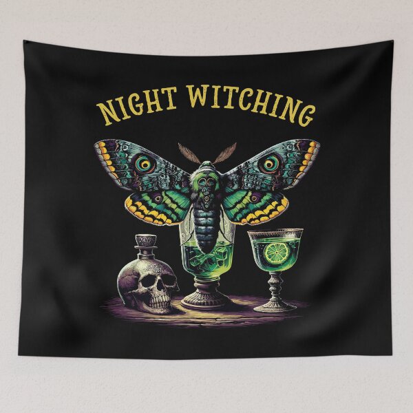 Item preview, Moth With Potions Night Witching Gothic Styled designed and sold by CosyTeal.