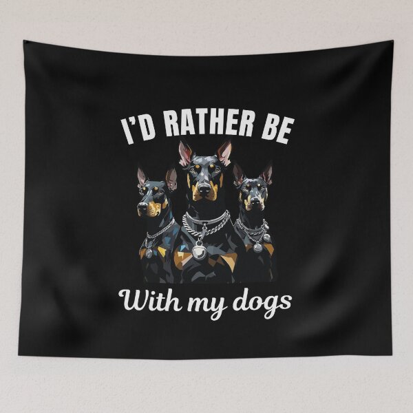 Artikelvorschau, Ich wäre lieber mit meinen Hunden zusammen, lustige Dobermann-Pinscher-Rassebesitzer oder -Liebhaber sagen entworfen und verkauft von NBSStore.