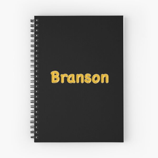 Item preview, Etiqueta con el nombre de Branson en globo dorado (negra) designed and sold by NormadWorld.