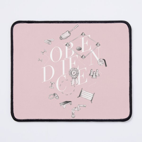 Item preview, Obedience Lettering with Hand Drawn Exercise Illustrations Powder Pink designed and sold by JustPawsome.