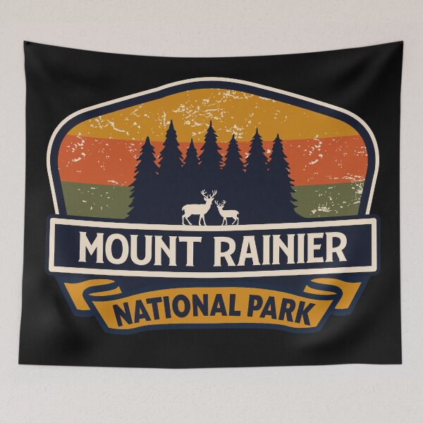 Item preview, Mount rainier National Park-Vintage designed and sold by Nature-spirit.