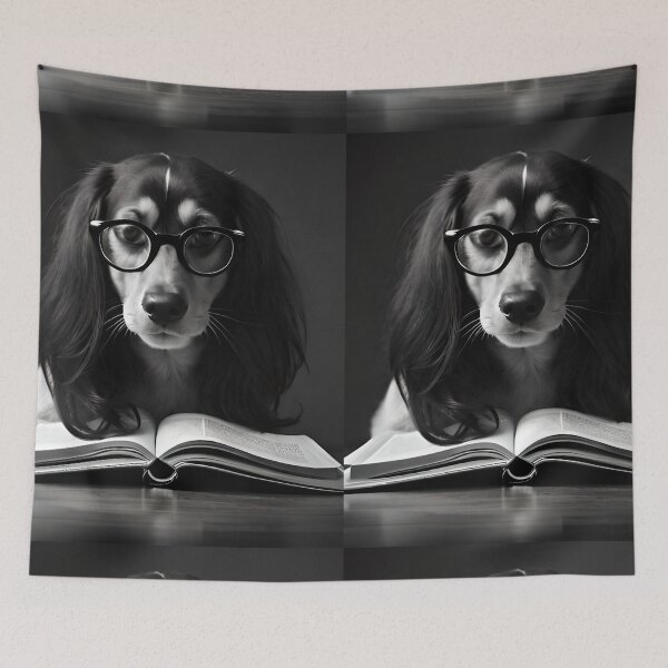 Item preview, Dachshund dog with glasses | Cute Dachshund dog | Dog Reader designed and sold by GemaDesings.