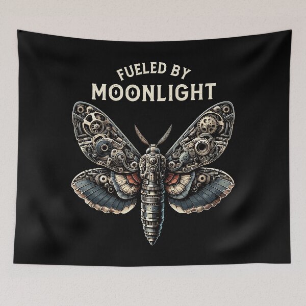 Item preview, Steampunk Moth Fueled By Moonlight Gothic Styled designed and sold by CosyTeal.