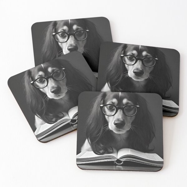 Item preview, Dachshund dog with glasses | Cute Dachshund dog | Dog Reader designed and sold by GemaDesings.