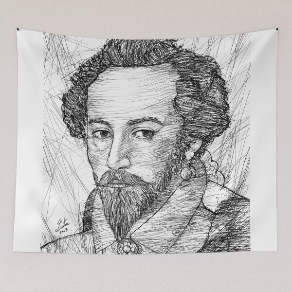 Item preview, WALTER RALEIGH ink portrait designed and sold by lautir.