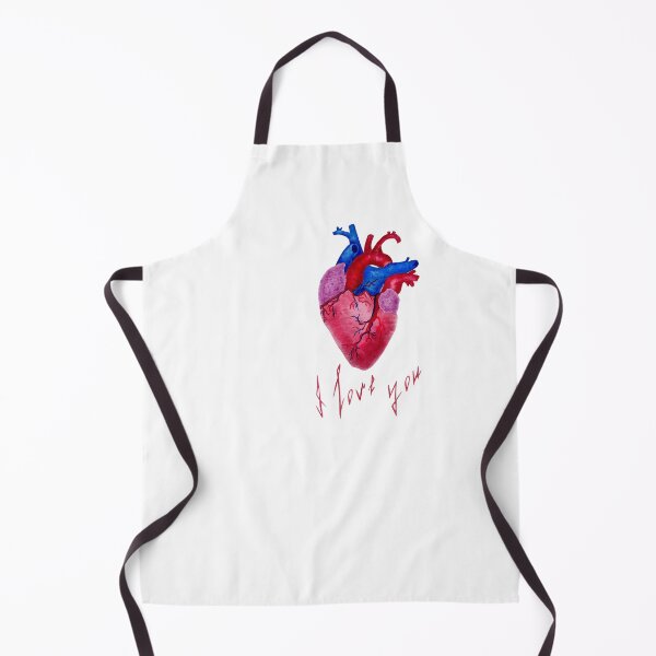 Item preview, Red blue purple heart realistic watercolor painting designed and sold by LiudaLobza.