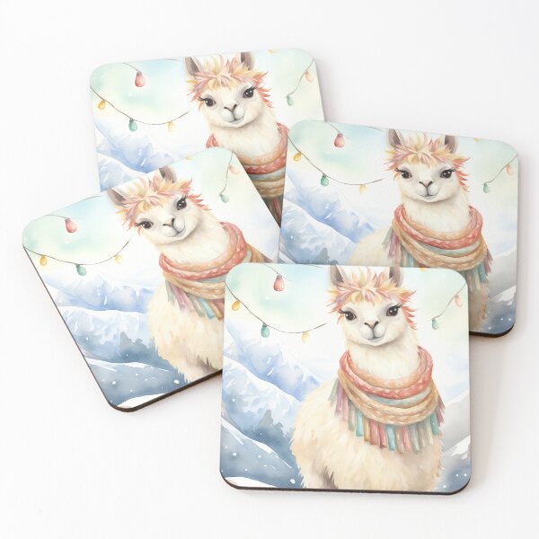 Item preview, Llama Christmas Bliss designed and sold by cute-animals99.