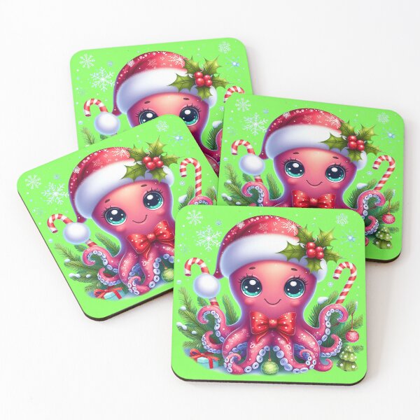 Item preview, Adorable Little Christmas Octopus designed and sold by DigiDreamyArt.