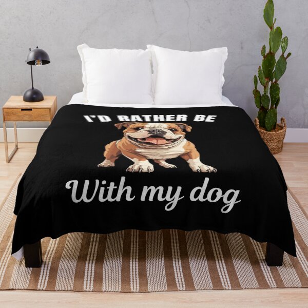 Item preview, I'd rather be with my dogs, funny American bulldog breed owners or lovers saying designed and sold by NBSStore.