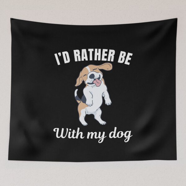 Item preview, I'd rather be with my dog, funny Beagle breed owners or lovers saying  designed and sold by NBSStore.