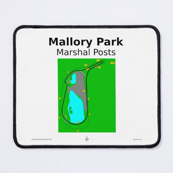 Item preview, Mallory Park Circuit with Marshal Posts designed and sold by ukCircuits.net.