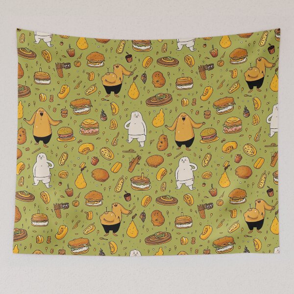 Item preview, obesity junk food pattern designed and sold by ptMaker.