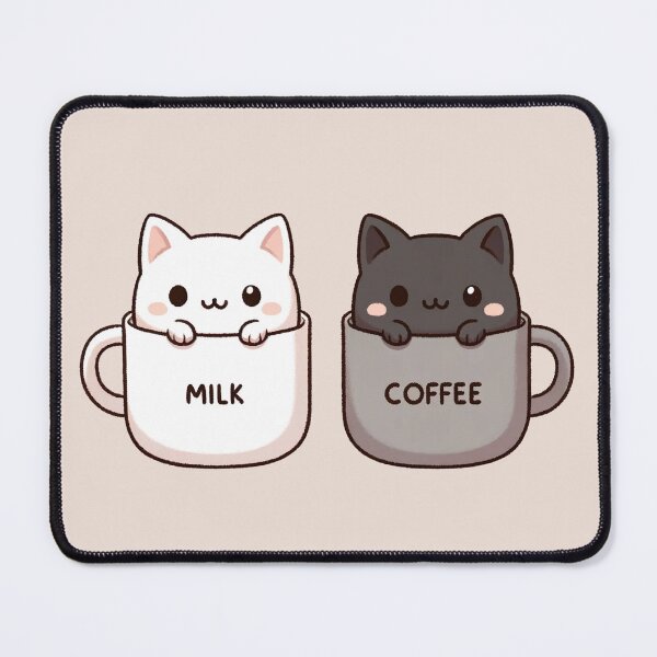 Item preview, Cute Cats in Coffee and Milk Mugs designed and sold by RuyaFab.