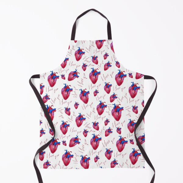 Item preview, Red blue purple heart pattern realistic watercolor painting designed and sold by LiudaLobza.