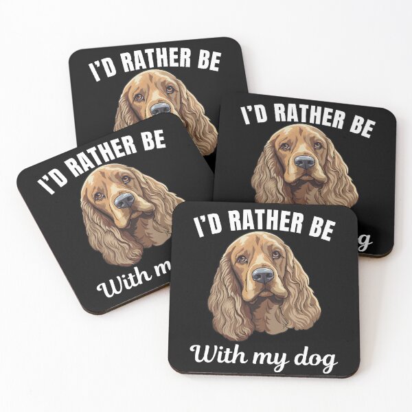 Item preview, I'd rather be with my dog, funny Cocker Spaniel breed owners or lovers saying  designed and sold by NBSStore.