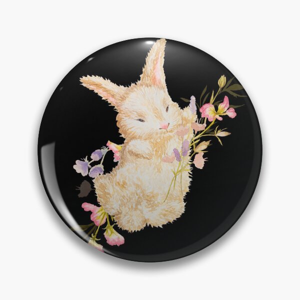 Item preview, rabbit and camellia flowers  designed and sold by LionessLove.