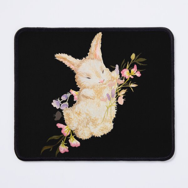 Item preview, rabbit and camellia flowers designed and sold by LionessLove.