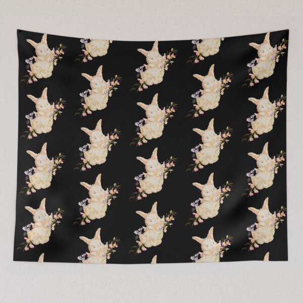 Item preview, rabbit and camellia flowers  designed and sold by LionessLove.