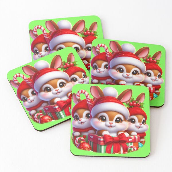 Item preview,  Adorable Christmas Rabbits designed and sold by DigiDreamyArt.
