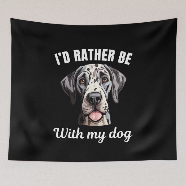 Item preview, I'd rather be with my dog, funny Great Dane breed owners or lovers saying  designed and sold by NBSStore.