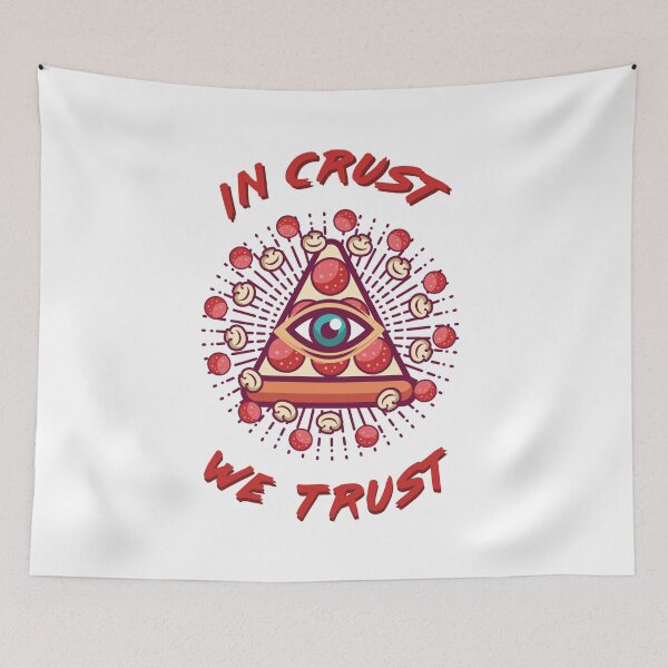 Item preview, pizza - in crust we trust designed and sold by retro-gamer.