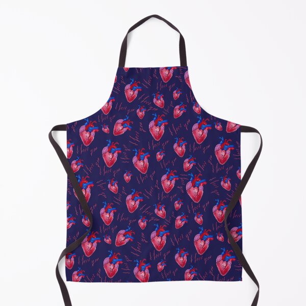 Item preview, Red blue purple heart pattern realistic watercolor painting designed and sold by LiudaLobza.