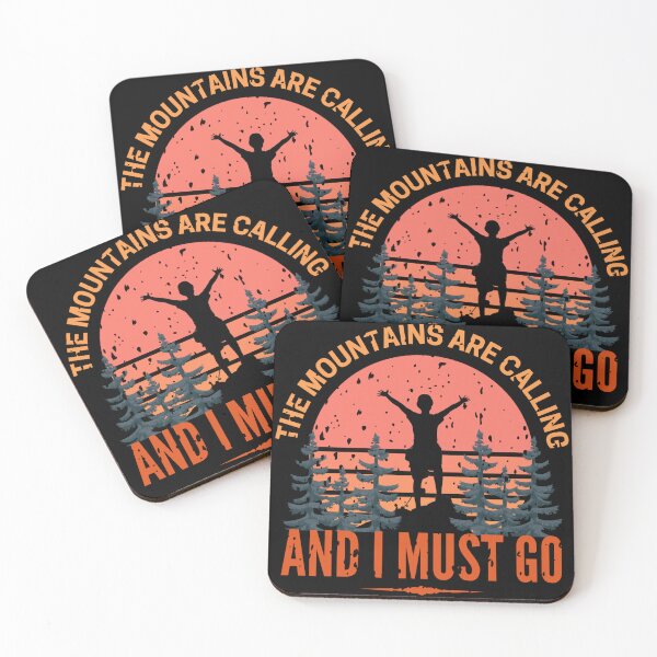 Item preview, The mountains are calling and i must go, hiking mountain, vintage designed and sold by Cr320.