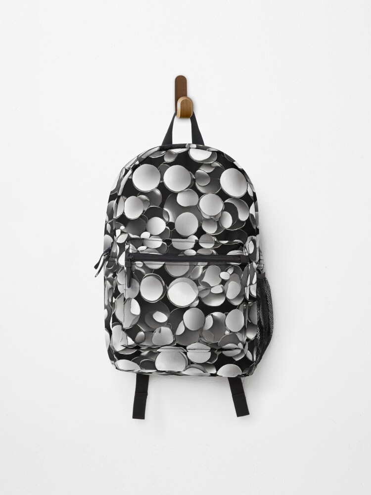 Thumbnail 1 of 3, Backpack, Metallic Pattern: Silver Pattern designed and sold by CreativeSparkzz.