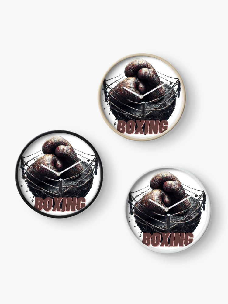 Thumbnail 3 of 4, Clock, #Boxing, #BoxingTraining, designed and sold by KICIART.