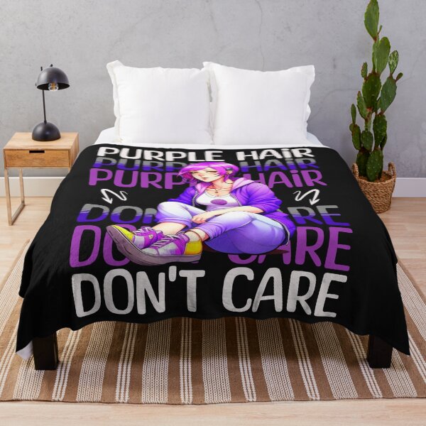 Item preview, Purple Hair Don't Care Blue Hair Dye Girl designed and sold by Rockstorr.