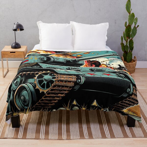 Item preview, Fearless Onslaught: Armoured tank amidst a battlefield chaos designed and sold by artwaves.