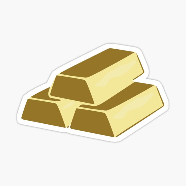 "Gold Bars" Sticker for Sale by Reethes Redbubble