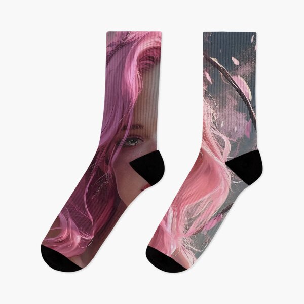 Item preview, Serene Beauty: A Portrait of Ethereal Elegance with Pink Blossoms designed and sold by oanaunciuleanu.