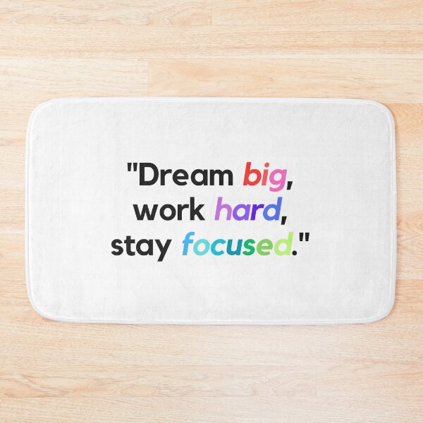 Item preview, "Dream big, work hard, stay focused." - Inspirational Quote designed and sold by Bananobanini.