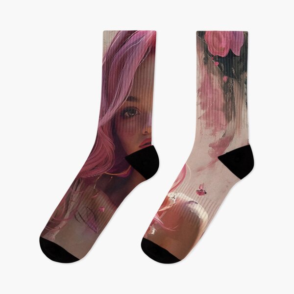 Item preview, Serene Beauty: A Portrait of Ethereal Elegance with Pink Blossoms designed and sold by oanaunciuleanu.