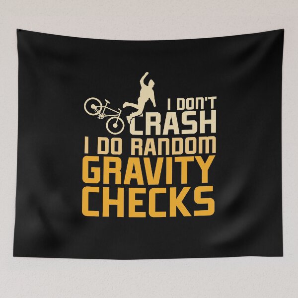 Item preview, I Don't Crash I Do Random Gravity Checks Funny Biker Memes designed and sold by ArabCorner.