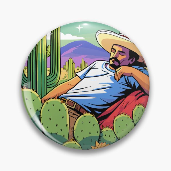 Item preview, Mexican sleeping against a cactus gallery wall art modern abstract matte vertical wall art decor abstract gallery art designed and sold by Charlygood.