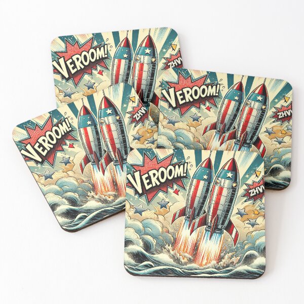 Item preview, Twin Rockets' Oceanic Ascent Amidst Comic Fervour designed and sold by artwaves.
