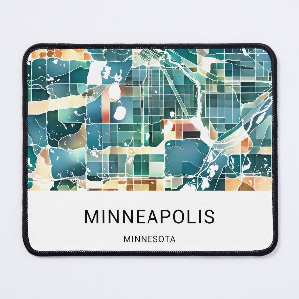 Item preview, Minneapolis Minnesota Named City Map - Lush Green designed and sold by StylishStacks.