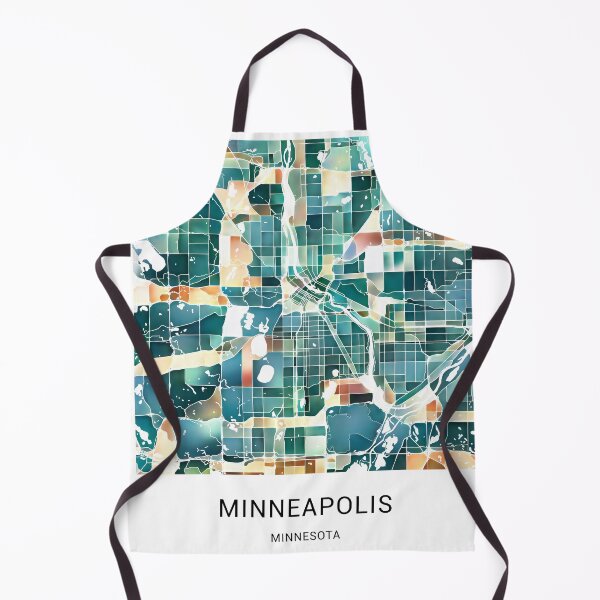 Aperçu de l'œuvre Plan de la ville nommée Minneapolis Minnesota - Vert luxuriant créée et vendue par StylishStacks.
