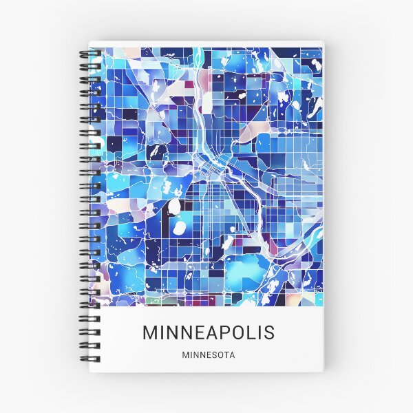 Item preview, Minneapolis Minnesota Named City Map - Marine Blue designed and sold by StylishStacks.