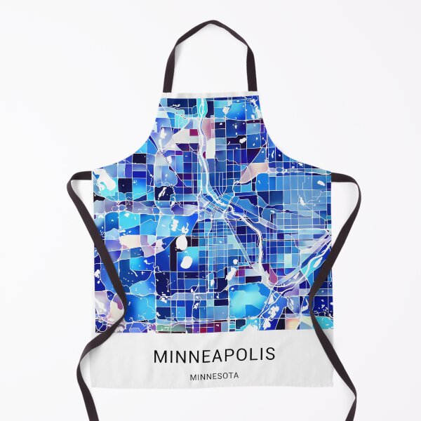 Aperçu de l'œuvre Plan de la ville nommée Minneapolis Minnesota - Bleu marine créée et vendue par StylishStacks.