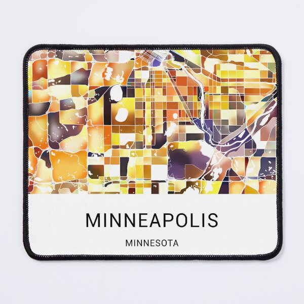 Item preview, Minneapolis Minnesota Named City Map - Golden Yellow designed and sold by StylishStacks.