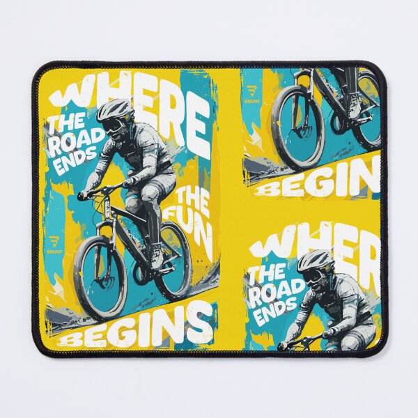 Item preview, Where The Road Ends, The Fun Begins! Mountain bike, Cycling. gift for cyclist  designed and sold by BRUNTadventures.