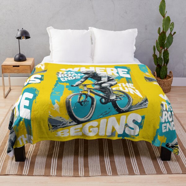 Item preview, Where The Road Ends, The Fun Begins! Mountain bike, Cycling. gift for cyclist designed and sold by BRUNTadventures.